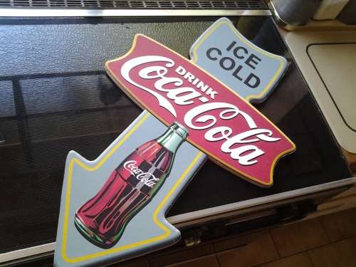 large coca cola sign